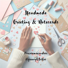 Load image into Gallery viewer, The one I loveUnique Handmade Greeting Cards Notecards Blank inside with Envelope