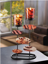 Load image into Gallery viewer, Tiger-riffic Candleholder Iron and Glass