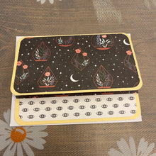 Load image into Gallery viewer, Floral Stars Unique Handmade Greeting Cards Notecards Blank inside with Envelope