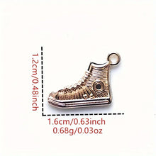 Load image into Gallery viewer, Gold Gym Shoe Sneaker Charms Mobile Dust Plug Backpack Zipper Pull Tag