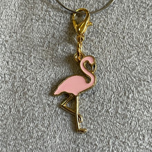 Load image into Gallery viewer, Pink Flamingo Charms Mobile Dust Plug Backpack Zipper Pull Tag