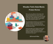 Load image into Gallery viewer, BESTAMTOY Wooden Russian Building Blocks Puzzle Brain Teasers Toy Colorful Spatial Concepts Learning Game with Wooden Base and Pegs Educational STEM Toy for Kids