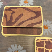 Load image into Gallery viewer, Animal Print Glitter Unique Handmade Greeting Cards & Notecards Blank inside with Envelope