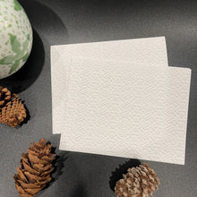 Load image into Gallery viewer, Peppermint Twist Embossed Holiday Cards, White Holiday Cards Set, Handmade Elegant Greeting Cards, Textured Stationery, Minimalist