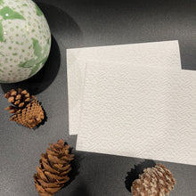 Load image into Gallery viewer, Peppermint Twist Embossed Holiday Cards, White Holiday Cards Set, Handmade Elegant Greeting Cards, Textured Stationery, Minimalist