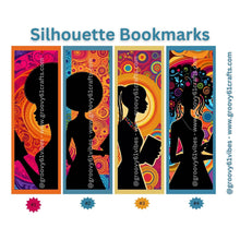 Load image into Gallery viewer, Groovy Reader Bookmark – Vintage Silhouettes for Women Who Love to Read (1-4)