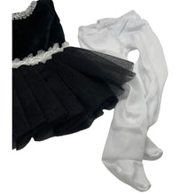 Load image into Gallery viewer, Ballerina Black & White Tutu Doll Dress and shoes for 18" Dolls