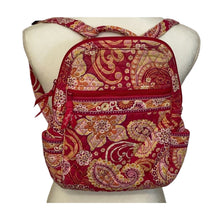 Load image into Gallery viewer, Vera Bradley Pink Paisley Backpack Quilted Tote Bag