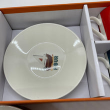 Load image into Gallery viewer, Paul Thurlby's Numbered Espresso Cups (4) Saucers (4) Set of 8 pieces