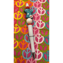 Load image into Gallery viewer, Nurse beaded pen with blue Custom Handmade Beaded Pen