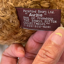 Load image into Gallery viewer, Pickford Bears Augie Dog of Friendship Brass Button 8" Plush (Pre-owned)