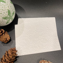 Load image into Gallery viewer, Branches Embossed White Holiday Cards, Handmade Elegant Greeting Cards, Textured Stationery, Minimalist