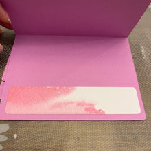 Load image into Gallery viewer, Pink Pastel Unique Handmade Greeting Cards Note Cards Blank inside & Envelope