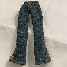Load image into Gallery viewer, MGA Bratz Doll Clothing Accessory Skinny Low Waist Blue Jeans Cross Stitch Legs (Pre-Owned)