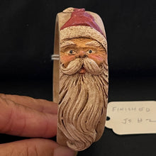 Load image into Gallery viewer, Vintage Jim Shore Christmas Santa Bangle Bracelet Folk Art Holly Accent #2