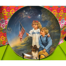 Load image into Gallery viewer, 1985 Star Spangled Sky Plate by Sandra Kuck Childhood Almanac