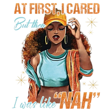 Load image into Gallery viewer, At First I Cared but Then Design Trendy Iron-on Heat Transfer
