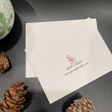 Load image into Gallery viewer, Snowflakes Embossed Holiday Cards, White Holiday Cards Set, Handmade Elegant Greeting Cards, Textured Stationery, Minimalist