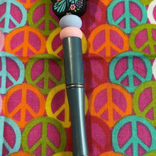 Load image into Gallery viewer, Blue green butterfly beaded custom Handmade Beaded Pen
