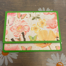 Load image into Gallery viewer, Floral Buterflies Unique Handmade Greeting Cards Notecards Blank inside with Envelope