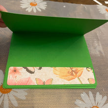 Load image into Gallery viewer, Floral Buterflies Unique Handmade Greeting Cards Notecards Blank inside with Envelope