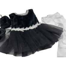 Load image into Gallery viewer, Ballerina Black & White Tutu Doll Dress and shoes for 18" Dolls