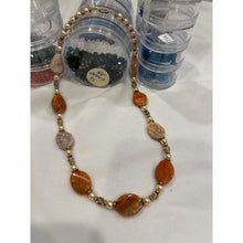 Load image into Gallery viewer, Fire Agate Stones & Crystals - Handcrafted Crystal Beaded 19.5" Necklace