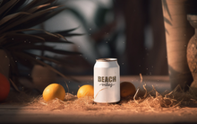 Load image into Gallery viewer, Beach Stickers - Beach Vibes Yellow & Black 2.0" x 1.6" Die Cut