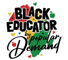 Load image into Gallery viewer, Black Educator by Popular Design Trendy Canvas Tote Bag Customizable Iron-On Graphic