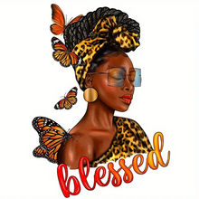 Load image into Gallery viewer, Blessed Melanin Women Sunglasses Design Trendy Iron-on Heat Transfer