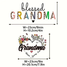 Load image into Gallery viewer, Blessed Grandma Design Trendy Canvas Tote Bag Customizable Iron-On Graphic