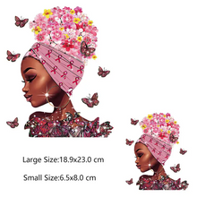 Load image into Gallery viewer, Cancer Awareness Pink Ribbon Design Trendy Canvas Tote Bag Customizable Iron-On Graphic