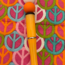 Load image into Gallery viewer, Snowman beaded pen with a Custom Handmade Beaded Pen