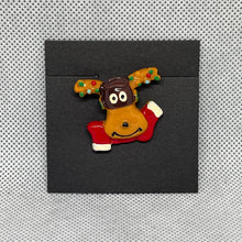 Load image into Gallery viewer, Christmas Reindeer Antler Brooch Resin Cabochon Lapel Pin Brooch