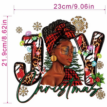 Load image into Gallery viewer, Christmas Joy Melanin Sunglasses Design Trendy Iron-on Heat Transfer