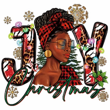 Load image into Gallery viewer, Christmas Joy Melanin Sunglasses Design Trendy Iron-on Heat Transfer