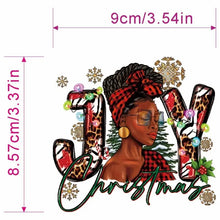 Load image into Gallery viewer, Christmas Joy Melanin Sunglasses Design Trendy Iron-on Heat Transfer