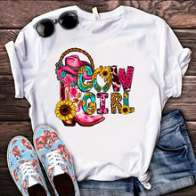 Load image into Gallery viewer, Pink Cowgirl  Boots Design Trendy Iron-on Heat Transfer (small)