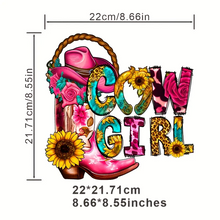 Load image into Gallery viewer, Pink Cowgirl Boots Design Trendy Canvas Tote Bag Customizable Iron-On Graphic