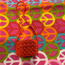 Load image into Gallery viewer, Mattel Barbie Red Mock Quilted Purse with Strap Accessory
