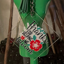 Load image into Gallery viewer, Thanks for Helping me Bloom Teacher Acrylic Keychains UV Stickers 1.96"