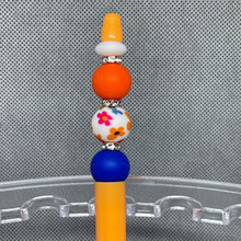 Load image into Gallery viewer, Orange Pen Flower Power - Shades of Orange Beaded Pen Handmade