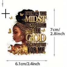Load image into Gallery viewer, Even in the Midst of My Storm I See God Working for Me Design Trendy Iron-on Heat Transfer