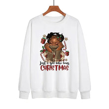Load image into Gallery viewer, Just a Girl who Loves Christmas Melanin Design Trendy Iron-on Heat Transfer