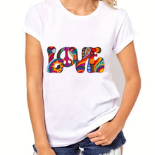 Load image into Gallery viewer, Vibrant Hippie Psychedelic Bold Love Design Trendy Iron-on Heat Transfer