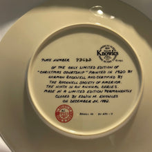 Load image into Gallery viewer, Vtg Bradford Exchange Norman Rockwell Plate Christmas 1982 Christmas Courtship 8.25" (Pre-owned)