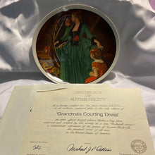 Load image into Gallery viewer, Vtg Bradford Exchange Norman Rockwell Plate 1984 Grandma's Courting 8.2" Mothers Day (Pre-owned)