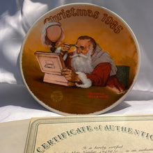 Load image into Gallery viewer, Vtg Bradford Exchange Norman Rockwell Plate Christmas 1985 Grandpa Plays Santa (Pre-owned)