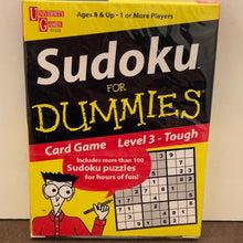 Load image into Gallery viewer, University Games 2006 Sudoku For Dummies Card Game Levels 3 Tough
