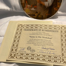 Load image into Gallery viewer, Vtg Bradford Exchange Norman Rockwell Plate Christmas 1984 Santa In His Workshop (Pre-owned)